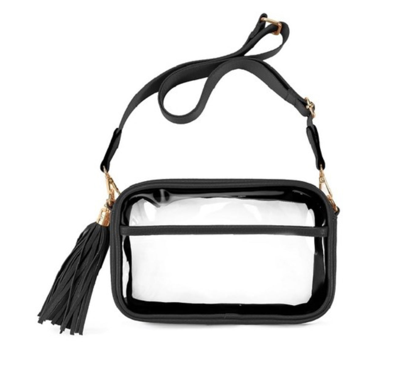 Black Clear Stadium Purse